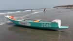 Mahoniehouten zeewaardige vissersboot